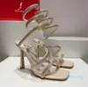 2024 Fashion High Heels Evening Shoes Enbaround Wraparound Luxury Designer Factory Shoe