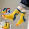 HARMERS 5 PAIRS CAZZE CHIEDI PER BAMBINI CINETTO DINOSAURO DI DINOSAURO BASCHIO BAGNO MID TUBILE COTTURA MOPLI BASSAMENTO STUMPARE AUTUNGHI AUTUNGHI BAMBINI STUDENTE SOTTO