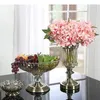 Vases European Retro Crystal Glass Vase Jars With Lids Flower Arrangement Desk Decoration Classical Floral Vintage Home Decor