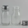 Bottiglie di stoccaggio 30G 1 once vetro trasparente crema per il viso campione estetico vuoto da 30 ml di emulsione da emulsione riempibile F661