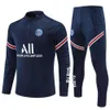 Koszulki piłki nożnej dresy męskie Paris Training Jersey Winter Half Pull Long Rleeve Set Pre Match