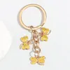 Keychains Mignon Emaillor Keychain Colorful Dragonfly Key Ring Animal Chains Souvenir Gifts For Women Men Keys Car Clés Diy Bijoux faits à la main