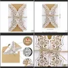 Garden50pcs Événement Festif Home Invitation Cards Kits avec enveloppes Anniversaire Greetting MERCI YOU CARD DÉCORGE DE MODI