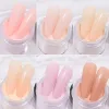 Líquidos 6pcs 10ml unhas acrílicas pó, 6 cores Cristal rosa Extensão de nude