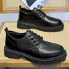 Casual Shoes Men's Leather Comfort Black Formal Oxfords for Men Lightweight Office