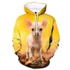 Sweats à capuche masculine Swetshirts Animal Dog Chihuahua 3d Sweat à capuche imprimé Hommes Homme à sweat décontracté Pillur