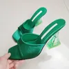 Zapatillas MEOTINA Mujeres zapatos de moda de moda súper alto tacón cuadrado de estilo extraño toboganes