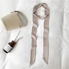 Scarves Women Silk Long Scarf Solid Color Thin Ribbons Tied Ladies Bag Decoration Dress Accessories European