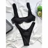 Damskie stroje kąpielowe seksowne V-bar. Bikini żeńska kostium kąpielowy Kobiety Zestaw Brazylian Bather Bathing Suit Swim Lady K2870