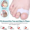 Behandling 1Pair Silicone Toe Spreadator Separator Bunion Hallux Valgus Corrector Soft Gel Starten Spacers Bårar Tår skyddande