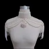 Perle sexy Perlenkragen Schulterkörperkette Schmuck Bikinis Taillenkette Bra Körperketten für Frauen Taille Hain Hochzeitskleid 240507