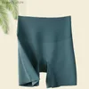 Calça de calça de meia-calça feminina de calça de segurança feminina de alta cintura de gelo