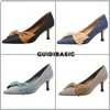 Klänningskor EGTPINAOP 2024SPRING Fashion Women Pumps äkta ko läder tunna häl retro pekade huvud kvinnors höga klackar d18-jh867