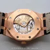 Designer Watch Luksusowe automatyczne zegarki mechaniczne Seria 15400 lub maszyny Rose Gold Belt Black 41 mm średnica 3120 Ruch podwójny szafirowe szklane lustro nr nr