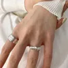 Кластерные кольца 925 Стерлинговое серебро широко серебро геометрические уникальные интернет