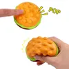 Decompression Toy New Hamburger Popit Squishy Fidget Toy Press Bubble Decompression Ball Stress Relief Squishies Doll Stress Busting Kids Gift d240424