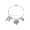 Andere mode -accessoires 10 pc's/lot roestvrijstalen leraar Charms Bangle beroepsarmband voor cadeau -druppel levering DHDSO