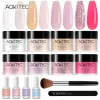 Zestawy Aokitec zanurzanie proszek Zestaw paznokci 1/2/4/8/20 Kolory Pastel Glitter Dip Proszek Zestaw startowy do francuskiego paznokcia Manicure Dekoracja sztuki