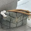 Womens Classic Mini Flap Cloud Denim Shoulder Bags Gold Chain Crossbody Handbags With Zipper Pouch Purse 20x29CM