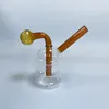 QuartzPro Glass Bubbler Oil Burner Smoke Pipe With 3cm Head Bowl Percolator Filter Diffuser Tube