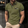 Summer Mens Checkered Polo Collar Short Sleeve Golf Dress Casual High Quality Business Office Shirt Large T 240418