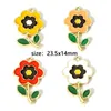 Charms 10 stcs Multicolor Bloem Goud kleur Email metalen hangers Diy ketting oorbellen voor vrouwen feestjuwelen cadeau 23,5 mm x 14 mm