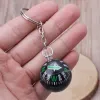 Compass Ball Keychain Liquid Filled Compass For Hiking Camping Travel Outdoor Survival