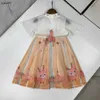 Jupe bébé populaire Hanfu Deer Match Print Princess Robe Taille 90-140 cm Kids Designer Vêtements Summer Girls Partydress 24Pril