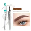 Enhancers 5 Colors Natural Eyebrow Texture 4 Fork Sketch Eyebrow Pencil Waterproof Long Lasting Liquid Ink Pen For Women Eye Makeup Tools