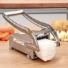 Roestvrij staal met 2-bladen Fry Fry Potato Cutter Slicer Cutter Chopper Chips Machine Making Tool Aardappel Cut Fries