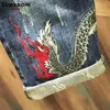 Jeans masculinos SupZoom 2024 Chegada Fashion Summer Bordado zíper Stoashed Casual Cotton Denim Bockets