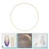 Decoratieve beeldjes materiaal bamboe ring droom catcher hoepels houten macrame ringen slingerscirkel muur hangende ambachten de