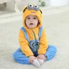 Tek parça bebek minyonları Kigurumis Yenidoğan Giysileri Ruspers Kız Kız Kız Onesie Toddler Pijama Kış Sıcak Kawaii Bebek Tulum Festivali Hediye