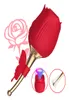 Rose Clitoris Saugbibrator mit Schmetterling Silikonnippel -Sauger Massagebast