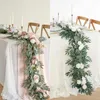 Faux Floral Greenery Yannev 8.8 feet/6 feet rural artificial eucalyptus flower garden rural wedding table runner center piece bride shower decoration T240422