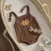 Endelar Mababy 018m 1st Halloween Baby Costumes Nyfödd spädbarns pojke Pumpkin Ghost Print Jumpsuit Corduroy Overalls