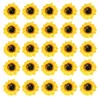 Decorative Flowers 25pcs Artificial Silk Sunflower Head Wedding Party Home Office Decor Crafts 7cm Baskets With Outdoor