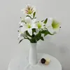 Flores decorativas coronas de flores artificiales Diseño de lirios para fiestas familiares entrega de la entrega del hogar suministros de fiesta festiva otzmx