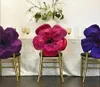 2016 Taffeta Big 3D Flower Wedding Sedia teatro Copertina di sedia romantica Coperture per matrimoni floreali Accessori per matrimoni economici 028418962