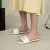 Metalliska Slide Sandals Luxury Woman Chan Sandal Brand Flip Flops for Women High Quality Stylish Slipper Fashion Classics Sandal Slipper Flat Slide Size 36-42