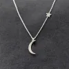 Kettingen trendy eenvoudige ster moon choker ketting voor vrouwen goud kleur chocker kraag collier femme goedkope statement sieraden 2020 nieuw