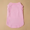 Dog Apparel Thin Pet T-shirt Tops Solid Color Vest Undershirt Summer Clothes Cat Clothing Wholesale Accessories