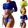 Swimwwear Women Sexy Bikini Set Femmes MAINTRAIRE FEMMES TROIS PIÈCES COUPE LONGE COMPRESS COMPRESS