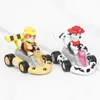 2024 New Cute Cartoon Dog Return Car Round Barrel Inertia Clockwork Toy Kart Dog Model Racing Game Gift Factory Wholesale in Stock