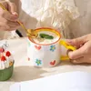 Kubki Śliczny w stylu INS Ceramiczny Kubek Kreatywny ręcznie malowany miłość do kawy sercu pary pary śniadaniowe mleko herbata walentynkowa prezent