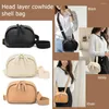 Bolsas de noite bolsa de bolsa mulher crossbody grande capacidade de couro genuíno bolsa de couro de cheiro fakionalbe shell simples feminina viajante feminina