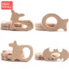 20pc baby Wooden Teether Animal Beech Peticant A Bendant A Wood Wood Free Blank Toy Toy Gift Philes Beildrens Good 240415