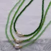 Colliers Rainbow Natural Pearl Déclaration de chaîne courte Collier Fashion Crystal Glass Boho Choker Pendant Collar