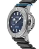 Panerei luxe horloges luminors due serie Zwitsers gemaakt duiken 47 mm bmg-tech blauw titanium heren horloge pam00692 ma1k