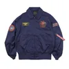 Giacche da uomo Top Gun CWU-36P Bomber militare a molla a molla pilota pilota sottile giacca antiventol2404